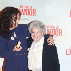 Aïda Touihri et la mère de Radu Mihaileanu - Avant-première du film "L'histoire de l'amour" au Gaumont Capucines à Paris le 7 novembre 2016. © CVS/Bestimage