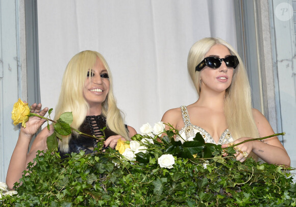 Lady Gaga et Donatella Versace à Milan. Octobre 2012.