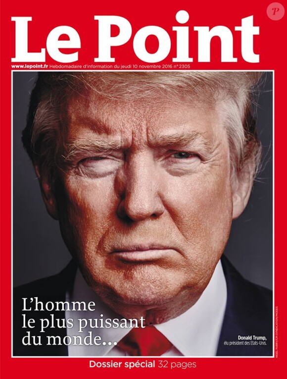 Couverture de l'hebdomadaire "Le Point", en kiosques le 10 novembre 2016