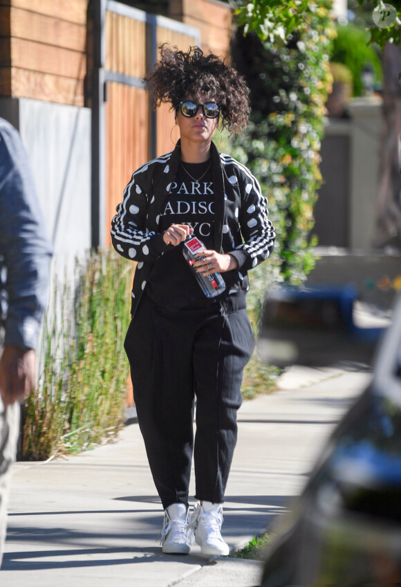 Exclusif - Alicia Keys quitte un studio d'enregistrement à Los Angeles le 22 octobre 2016.