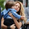 Shakira passe prendre son fils Sasha à l'école à Barcelone le 10 mai 2016.
