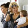 Exclusif - Shakira et son fils Sasha à l'aéroport de New York le 21 septembre 2015.