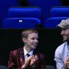 David Beckham avec son fils Romeo au Masters de Londres le 17 novembre 2016 à l'O2 Arena.