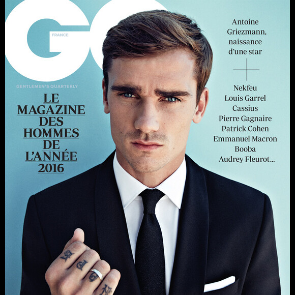 Antoine Griezmann en couverture de l'édition spéciale des "Hommes de l'année GQ". Novembre 2016.
