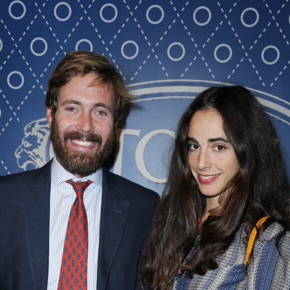 Arthur et Clotilde de Kersauson - Presentation de la collection " Signature " de Tod's a l' ambassade d' Italie a Paris pendant la Fashion Week. Le 01 Octobre 2012.