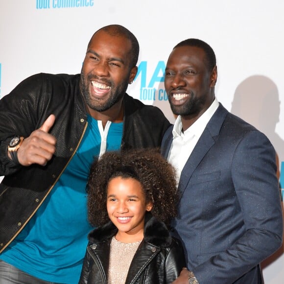 Teddy Riner, Omar Sy, Gloria Colston - Avant première du film "Demain tout commence" au Grand Rex à Paris le 28 novembre 2016. © Coadic Guirec/Bestimage