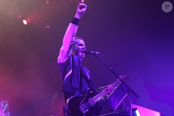 Le groupe de musique M83 en concert au Zénith à Paris, France, le 28 novembre 2016.