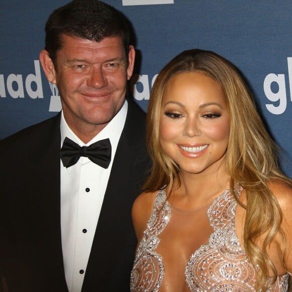 Mariah Carey et son fiancé James Packer à la 27ème soirée annuelle Glaad Media à The Waldorf-Astoria à New York. Les amoureux devraient se dire oui dans le cadre de la télé­réa­lité de la diva, actuel­le­ment en tour­nage. le 14 mai 2016 © Nancy Kaszerman via Bestimage