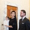 Le prince Felix, la princesse Claire et leur fille la princesse Amalia - La famille royale de Luxembourg reçue par le pape François en audience privée au Vatican, le 21 mars 2016.