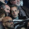 Jean-Claude Blanc (Directeur général délégué du PSG) et Nicolas Sarkozy, première sortie officielle après sa défaite à la primaire de la droite et du centre, lors du match Paris Saint-Germain contre OGC Nice au Parc des Princes à Paris, France, le 11 décembre 2016.