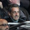 Nicolas Sarkozy, première sortie officielle après sa défaite à la primaire de la droite et du centre, lors du match Paris Saint-Germain contre OGC Nice au Parc des Princes à Paris, France, le 11 décembre 2016.