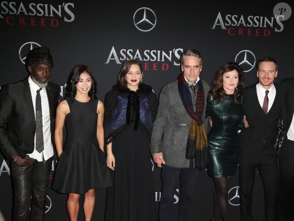 Michael K. Williams, Michelle Lin, Marion Cotillard enceinte, Jeremy Irons, Essie Davis, Michael Fassbender - Avant-première du film Assassin's Creed' à l'AMC Empire à New York, le 13 décembre 2016
