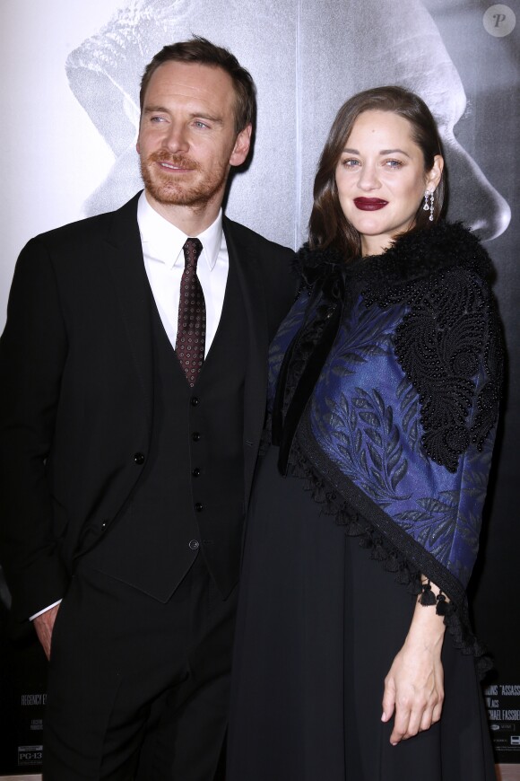 Michael Fassbender et Marion Cotillard enceinte - Avant-première du film Assassin's Creed' à l'AMC Empire à New York, le 13 décembre 2016