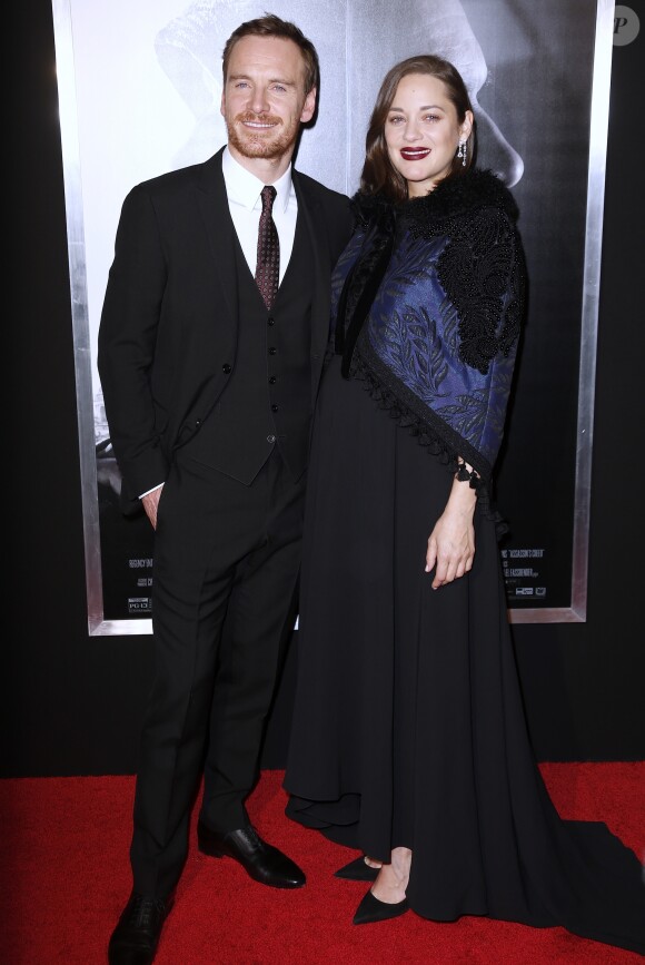 Michael Fassbender et Marion Cotillard enceinte - Avant-première du film Assassin's Creed' à l'AMC Empire à New York, le 13 décembre 2016
