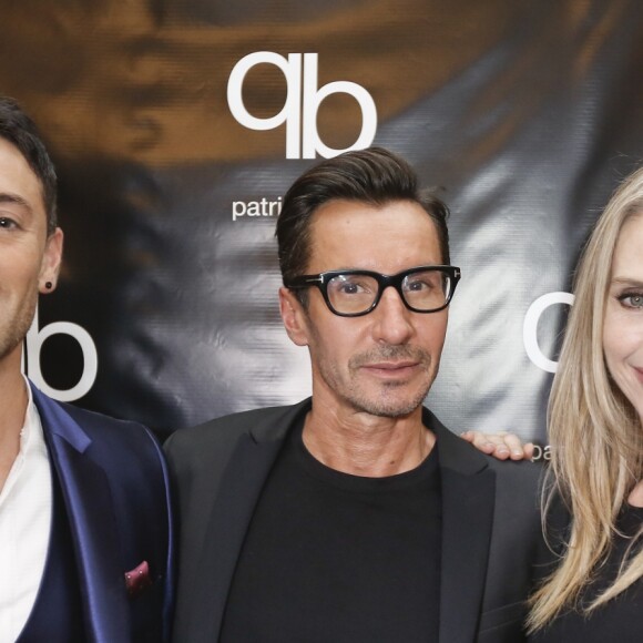 Maxime Dereymez, Patrick Boffa et Tonya Kinzinger lors du défilé du créateur Patrick Boffa au Plaza Athénée à Paris, France, le 8 décembre 2016. © Philippe Doignon/Bestimage