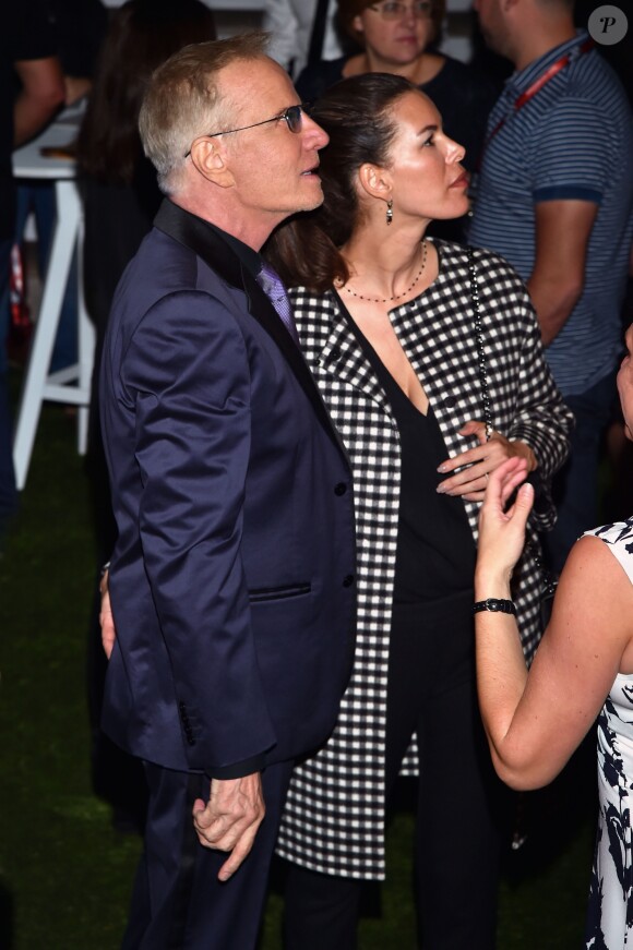 Christophe Lambert et sa nouvelle compagne Karima Raynal Gras à la soirée de lancement de la série "Mata Hari" produite par Star Media en partenariat avec Channel One Russia et Inter Ukraine, au MIPCOM 2016 à Cannes le 16 octobre 2016. © Bruno Bebert/Bestimage