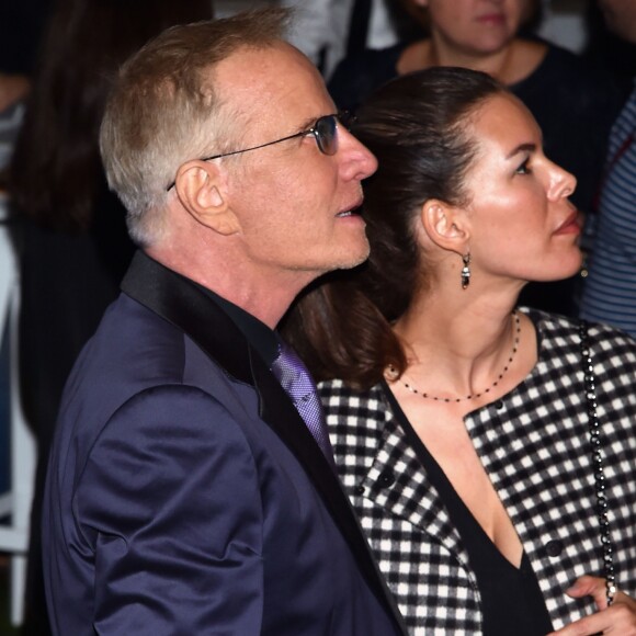 Christophe Lambert et sa nouvelle compagne Karima Raynal Gras à la soirée de lancement de la série "Mata Hari" produite par Star Media en partenariat avec Channel One Russia et Inter Ukraine, au MIPCOM 2016 à Cannes le 16 octobre 2016. © Bruno Bebert/Bestimage