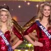 Les 30 candidates défilent en rouge et doré pour le titre de Miss France 2017 - Concours Miss France 2017. Sur TF1, le 17 décembre 2016.