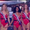 Les 30 candidates pour le titre de Miss France 2017 défilent en maillot de bain - Concours Miss France 2017. Sur TF1, le 17 décembre 2016. 
