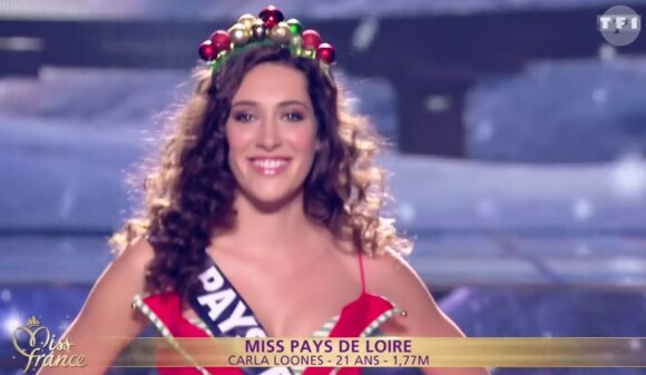 Miss Pays-de-Loire 2016 : Carla Loones - Les 30 candidates pour le titre de Miss France 2017 défilent en maillot de bain - Concours Miss France 2017. Sur TF1, le 17 décembre 2016. 