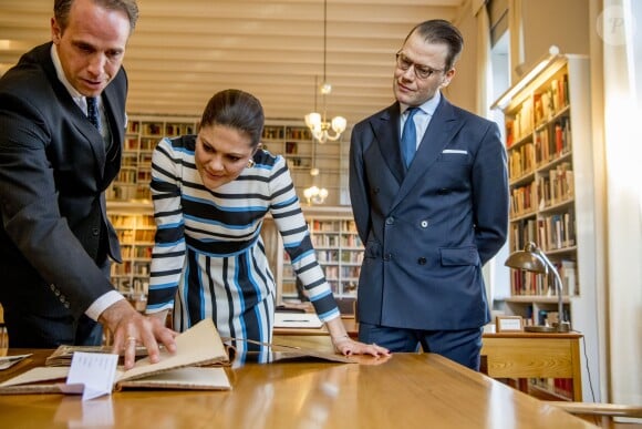 La princesse Victoria et le prince Daniel de Suède visitent l'institut suédois à Rome, le 16 décembre 2016, lors de leur déplacement à Rome.16/12/2016 - Rome