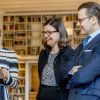 La princesse Victoria et le prince Daniel de Suède visitent l'institut suédois à Rome, le 16 décembre 2016, lors de leur déplacement à Rome.16/12/2016 - Rome