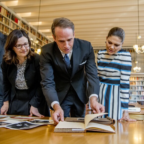 La princesse Victoria et le prince Daniel de Suède visitent l'institut suédois à Rome, le 16 décembre 2016, lors de leur déplacement à Rome.16/12/2016 - Rome