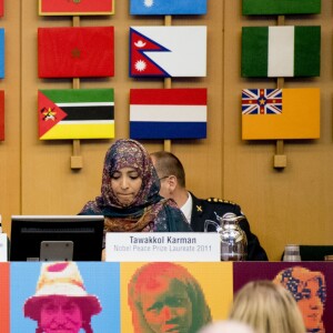 La princesse Victoria et le prince Daniel de Suède visitent l'Organisation des Nations unies pour l'alimentation et l'agriculture à Rome, le 16 décembre 2016, lors de leur déplacement à Rome.16/12/2016 - Rome