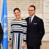 La princesse Victoria et le prince Daniel de Suède visitent l'Organisation des Nations unies pour l'alimentation et l'agriculture à Rome, le 16 décembre 2016.15/12/2016 - Rome