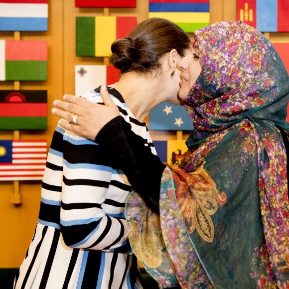 La princesse Victoria et le prince Daniel de Suède visitent l'Organisation des Nations unies pour l'alimentation et l'agriculture à Rome, le 16 décembre 2016, lors de leur déplacement à Rome.16/12/2016 - Rome