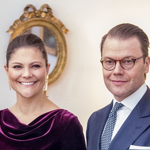 La princesse Victoria et le prince Daniel de Suède lors de la célébration de Sainte-Lucie à l'ambassade de Suède à Rome. Le 15 décembre 2016 15/12/2016 - Rome