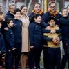 La princesse Victoria et le prince Daniel de Suède visitent le centre d'entrainement de l'AS Roma qui développe un projet d'aide aux enfants handicapés. Rome, le 15 décembre 2016.15/12/2016 - Rome