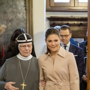 La princesse Victoria et le prince Daniel de Suède visitent les soeurs de l'Ordre du Très-Saint-Sauveur à Rome, le 15 décembre 2016.15/12/2016 - Rome