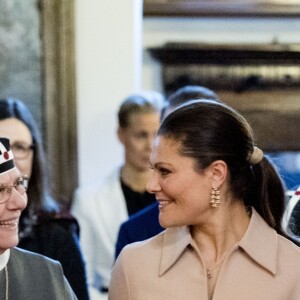 La princesse Victoria et le prince Daniel de Suède visitent les soeurs de l'Ordre du Très-Saint-Sauveur à Rome, le 15 décembre 2016.15/12/2016 - Rome