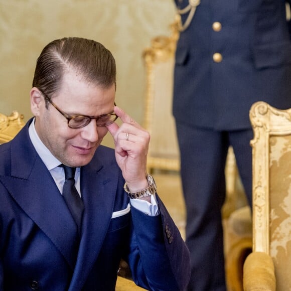 La princesse Victoria et le prince Daniel de Suède rencontrent la présiddente de la Chambre des Députés, Laura Boldrini, à Rome, le 15 décembre 2016.15/12/2016 - Rome