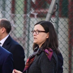 La princesse Victoria et le prince Daniel de Suède visitent le projet de l'As Roma pour les enfants handicapés à Rome, le 15 décembre 2016.15/12/2016 - Rome