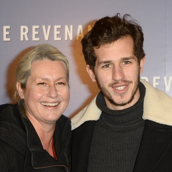 Luana Belmondo et son fils Victor - Avant-première du film "The Revenant" au Grand Rex à Paris, le 18 janvier 2016. © Coadic Guirec/Bestimage