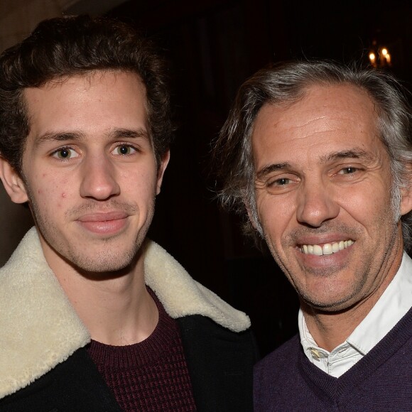 Paul Belmondo et son fils Victor - People à la présentation exclusive du Range Rover "EVOQUE Cabriolet" à la Maison Chapal à Paris. Le 28 janvier 2016 © Veeren / Bestimage