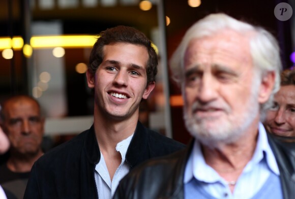 Victor Belmondo, Jean-Paul Belmondo - Présentation du documentaire Belmondo par Belmondo au cinéma Pathé Bellecour lors de la 7éme édition du Festival Lumiére de Lyon le 13 octobre 2015.