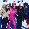 Capucine Anav, Enora Malagré, Valérie Bénaïm, Caroline Ithurbide et Isabelle Morini-Bosc au ski, à Montgenèvre, 18 décembre 2016, sur Instagram