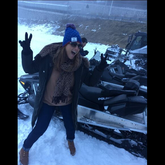 Valérie Benaïm motivée pour faire du ski, à Montgenèvre, 16 décembre 2016, Twitter