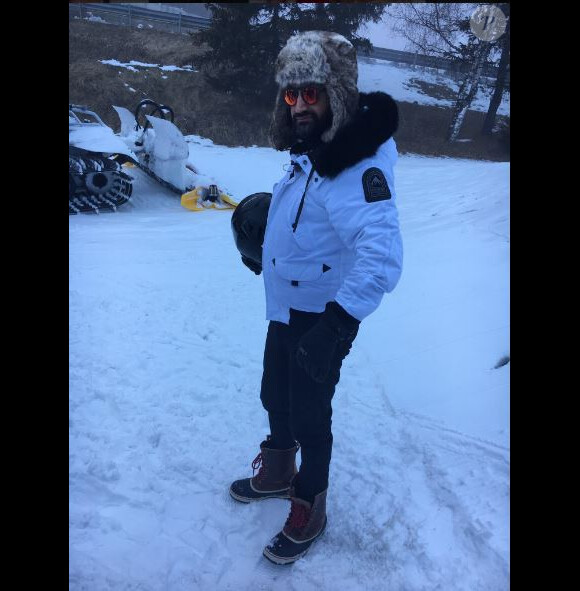 Cyril Hanouna au ski, à Montgenèvre, Twitter, 16 décembre 2016