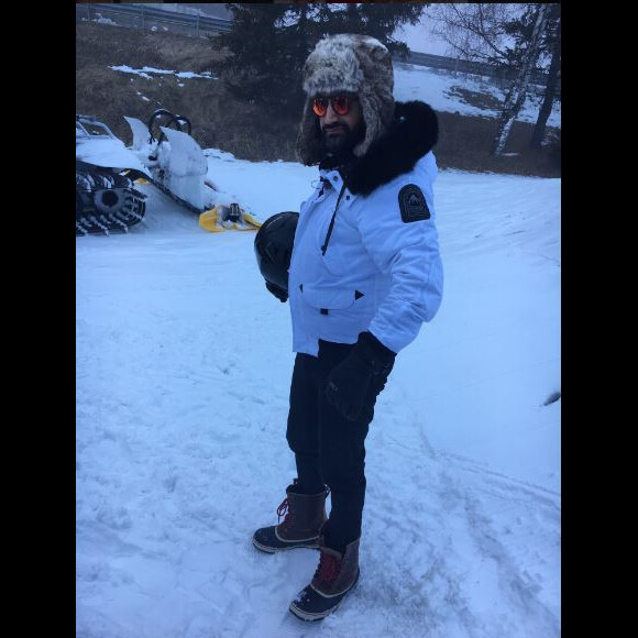 Cyril Hanouna au ski, à Montgenèvre, Twitter, 16 décembre 2016