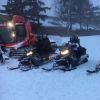 Balade en moto-neige pour Cyril Hanouna et l'équipe de "TPMP", à Montgenèvre, 16 décembre 2016