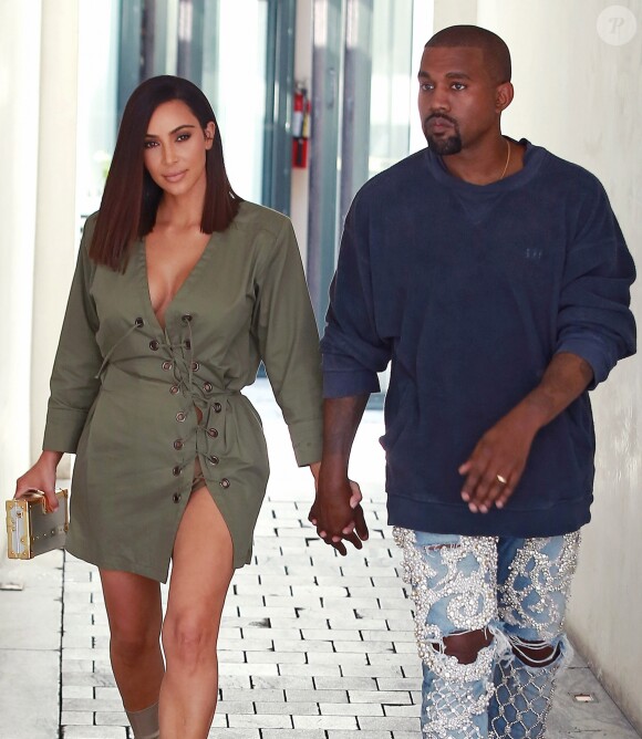 Kim Kardashian et son mari Kanye West sont allés déjeuner au restaurant Ysabel à West Hollywood, le 31 juillet 2016.