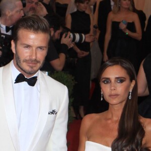 Victoria Beckham, David Beckham à la Soirée du Met Ball / Costume Institute Gala 2014: "Charles James: Beyond Fashion" à New York. Le 5 mai 2014.