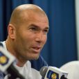 L'entraineur du Real Madrid Zinédine Zidane pendant une conférence de presse au stade Red Bull à Harrison, le 2 août 2016.
