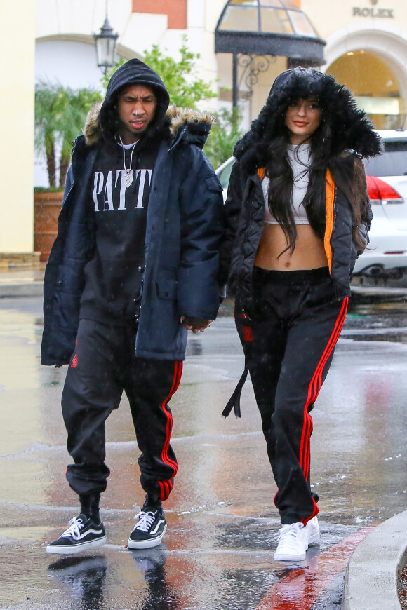 Kylie Jenner et Tyga repérés à Calabasas, le 26 novembre 2016.