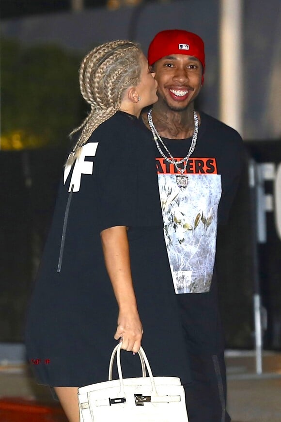 Kylie Jenner et boyfriend Tyga après le concert de Kanye West ) Los Angeles le 1er novembre 2016.