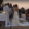 Carlos Tevez et Vanesa Mansilla lors de leur mariage en décembre 2016, filmé par TeleShow.